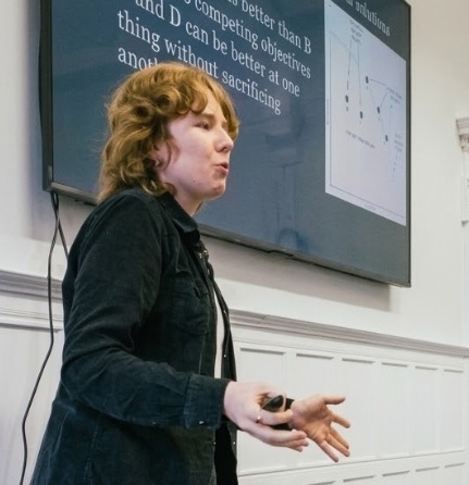 Delivering a seminar at the Faraday Institute for Science and Religion
